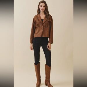 Brown Fringe Jacket